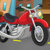 cartoon motorbike jigsaw